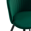 Стул на металлокаркасе Gabi 1 dark green, black
