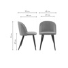 Стул на металлокаркасе Gabi 1 gray, black