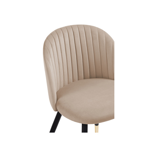 Стул на металлокаркасе Gabi dark beige, black, gold