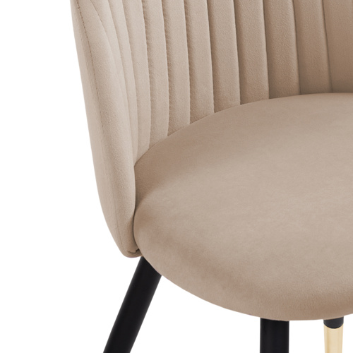 Стул на металлокаркасе Gabi dark beige, black, gold