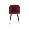 Стул на металлокаркасе Gabi wine red, black