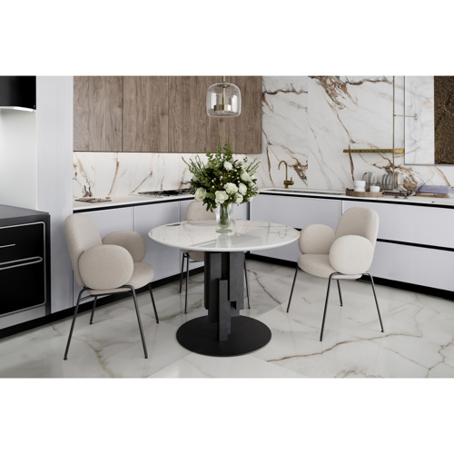 Стул на металлокаркасе Kalipso white, black