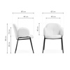 Стул на металлокаркасе Kalipso white, black