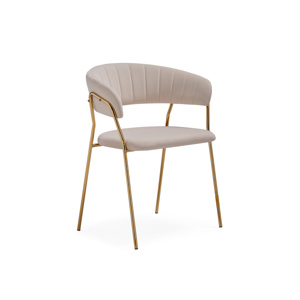 Стул на металлокаркасе Kamelia 1 beige, gold