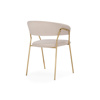 Стул на металлокаркасе Kamelia 1 beige, gold