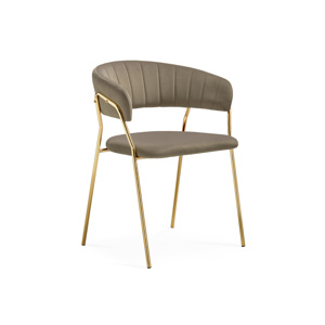 Стул на металлокаркасе Kamelia 1 cappuccino, gold