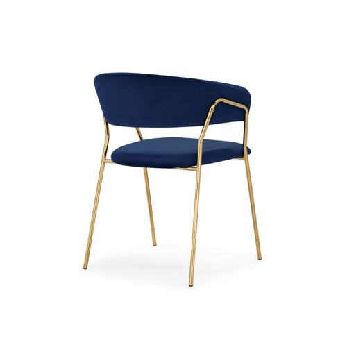 Стул на металлокаркасе Kamelia 1 dark blue, gold