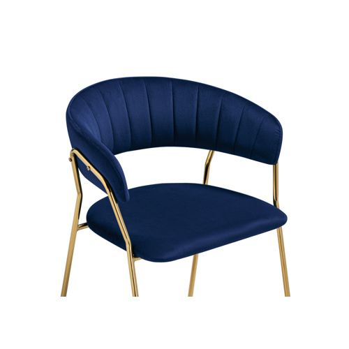 Стул на металлокаркасе Kamelia 1 dark blue, gold