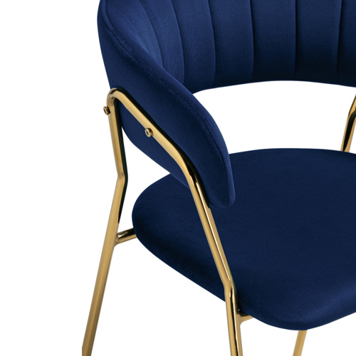 Стул на металлокаркасе Kamelia 1 dark blue, gold