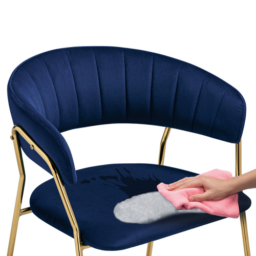 Стул на металлокаркасе Kamelia 1 dark blue, gold