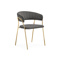 Стул на металлокаркасе Kamelia 1 dark gray, gold