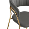 Стул на металлокаркасе Kamelia 1 dark gray, gold