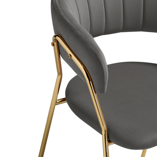 Стул на металлокаркасе Kamelia 1 dark gray, gold