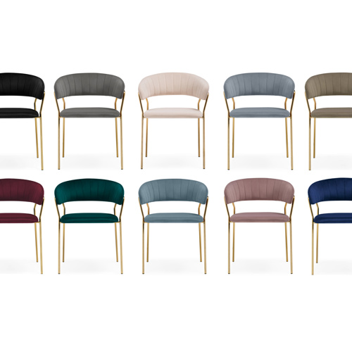 Стул на металлокаркасе Kamelia 1 dark gray, gold