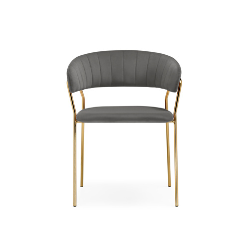 Стул на металлокаркасе Kamelia 1 dark gray, gold