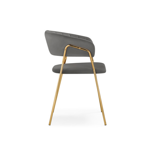 Стул на металлокаркасе Kamelia 1 dark gray, gold