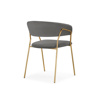 Стул на металлокаркасе Kamelia 1 dark gray, gold