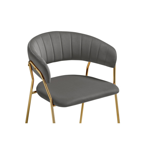 Стул на металлокаркасе Kamelia 1 dark gray, gold