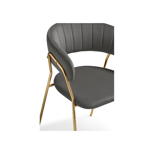 Стул на металлокаркасе Kamelia 1 dark gray, gold