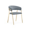Стул на металлокаркасе Kamelia 1 gray, gold