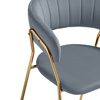 Стул на металлокаркасе Kamelia 1 gray, gold