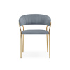 Стул на металлокаркасе Kamelia 1 gray, gold