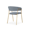 Стул на металлокаркасе Kamelia 1 gray, gold