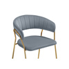 Стул на металлокаркасе Kamelia 1 gray, gold