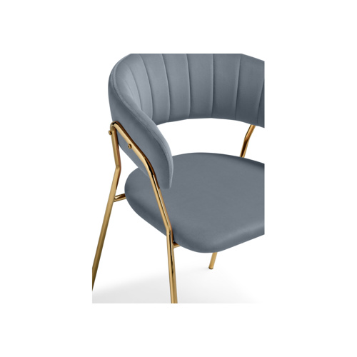 Стул на металлокаркасе Kamelia 1 gray, gold