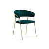Стул на металлокаркасе Kamelia 1 green, gold