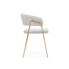 Стул на металлокаркасе Kamelia 1 light gray fabric, gold