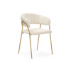 Стул на металлокаркасе Kamelia 1 white fabric, gold