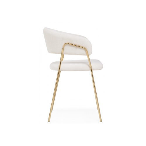 Стул на металлокаркасе Kamelia 1 white fabric, gold