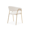 Стул на металлокаркасе Kamelia 1 white fabric, gold