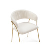 Стул на металлокаркасе Kamelia 1 white fabric, gold