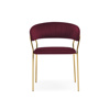 Стул на металлокаркасе Kamelia 1 wine red, gold