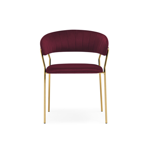Стул на металлокаркасе Kamelia 1 wine red, gold