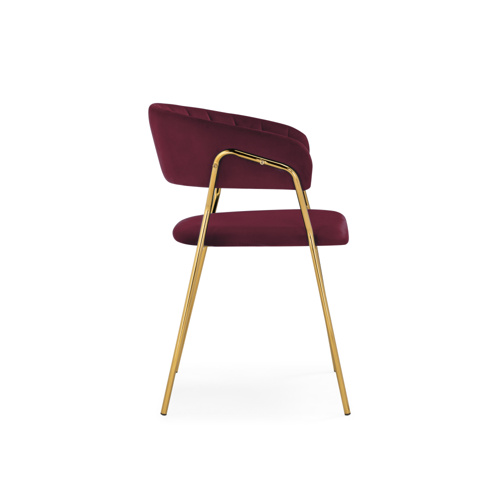 Стул на металлокаркасе Kamelia 1 wine red, gold
