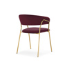 Стул на металлокаркасе Kamelia 1 wine red, gold