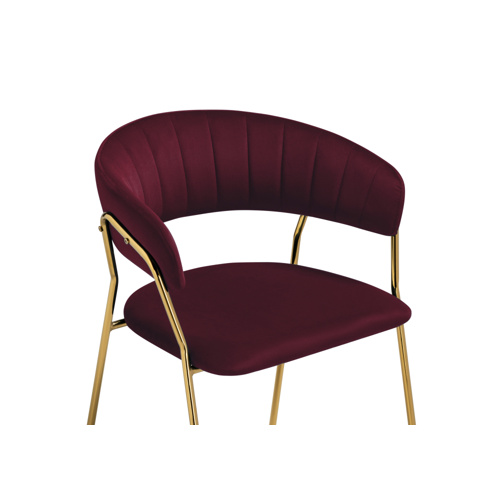Стул на металлокаркасе Kamelia 1 wine red, gold