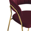 Стул на металлокаркасе Kamelia 1 wine red, gold