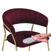 Стул на металлокаркасе Kamelia 1 wine red, gold