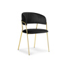 Стул на металлокаркасе Kamelia black, gold 