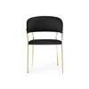 Стул на металлокаркасе Kamelia black, gold 