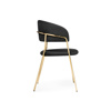 Стул на металлокаркасе Kamelia black, gold 