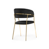 Стул на металлокаркасе Kamelia black, gold 