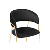 Стул на металлокаркасе Kamelia black, gold 