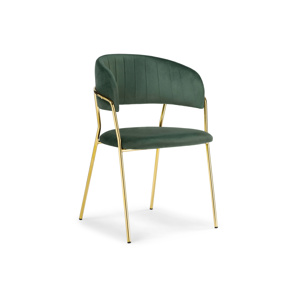 Стул на металлокаркасе Kamelia dark green, gold