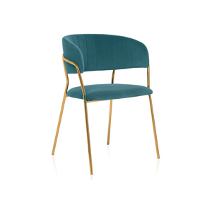 Стул на металлокаркасе Kamelia green, gold