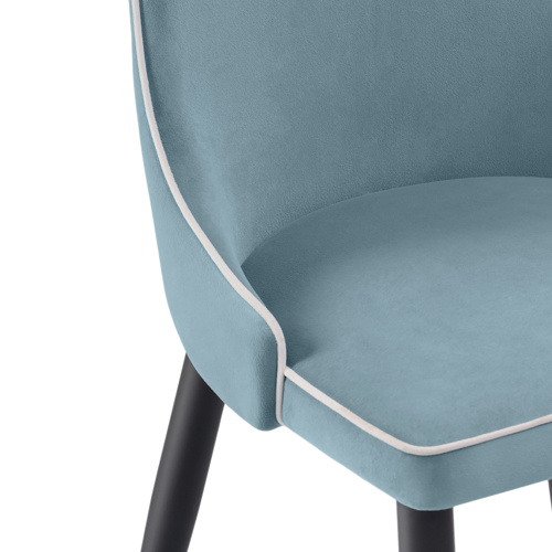 Стул на металлокаркасе Kora 1 light blue, white, black